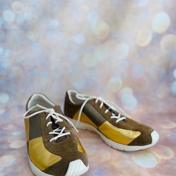 Rockport Shoes - Rockport Suede and Gold Athletic Shoes